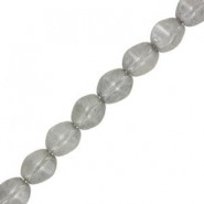Czech Pinch beads kralen 5x3mm Chalk white grey luster 03000/14449